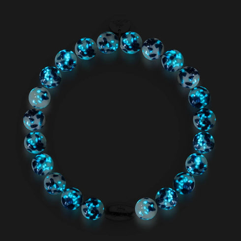 Vagues étoilées | Argent sterling 925 | Bracelet en verre Firefly
